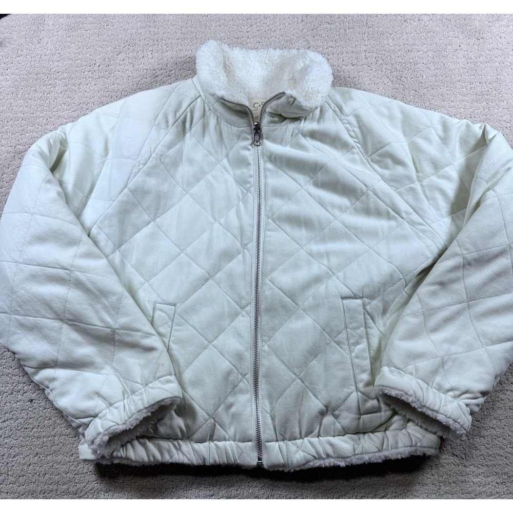 Anthropologie Cloth and Stone Quilted Sherpa-Lined Jacket - Size Large-NWOT